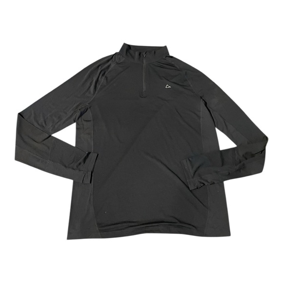 Paradox Black Lightweight Shirt Zip Up with Stand-Up Collar - Picture 1 of 9